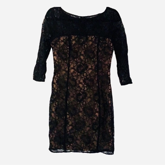 ARMANI EXCHANGE Lace Overlay Cocktail Dress - Picture 2 of 7